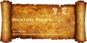 Neustadt Roxána névjegykártya